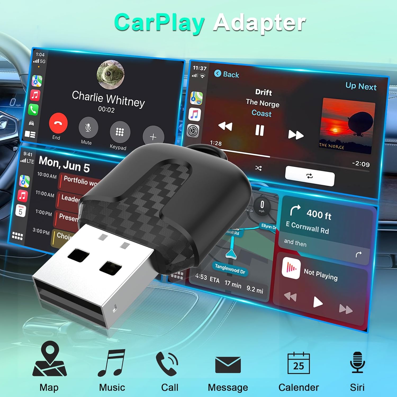Wootootoo Adattatore CarPlay Wireless Upgrade 2025 - immagine 5