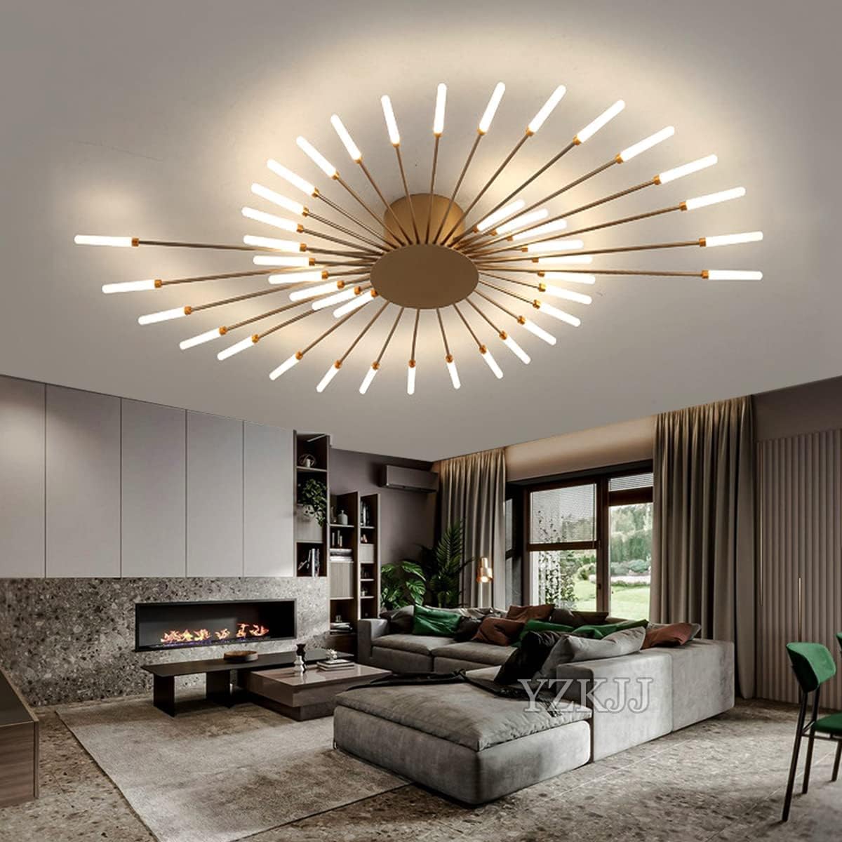 Plafonnier LED Feu d'Artifice 42 Luci, Nero - immagine 4