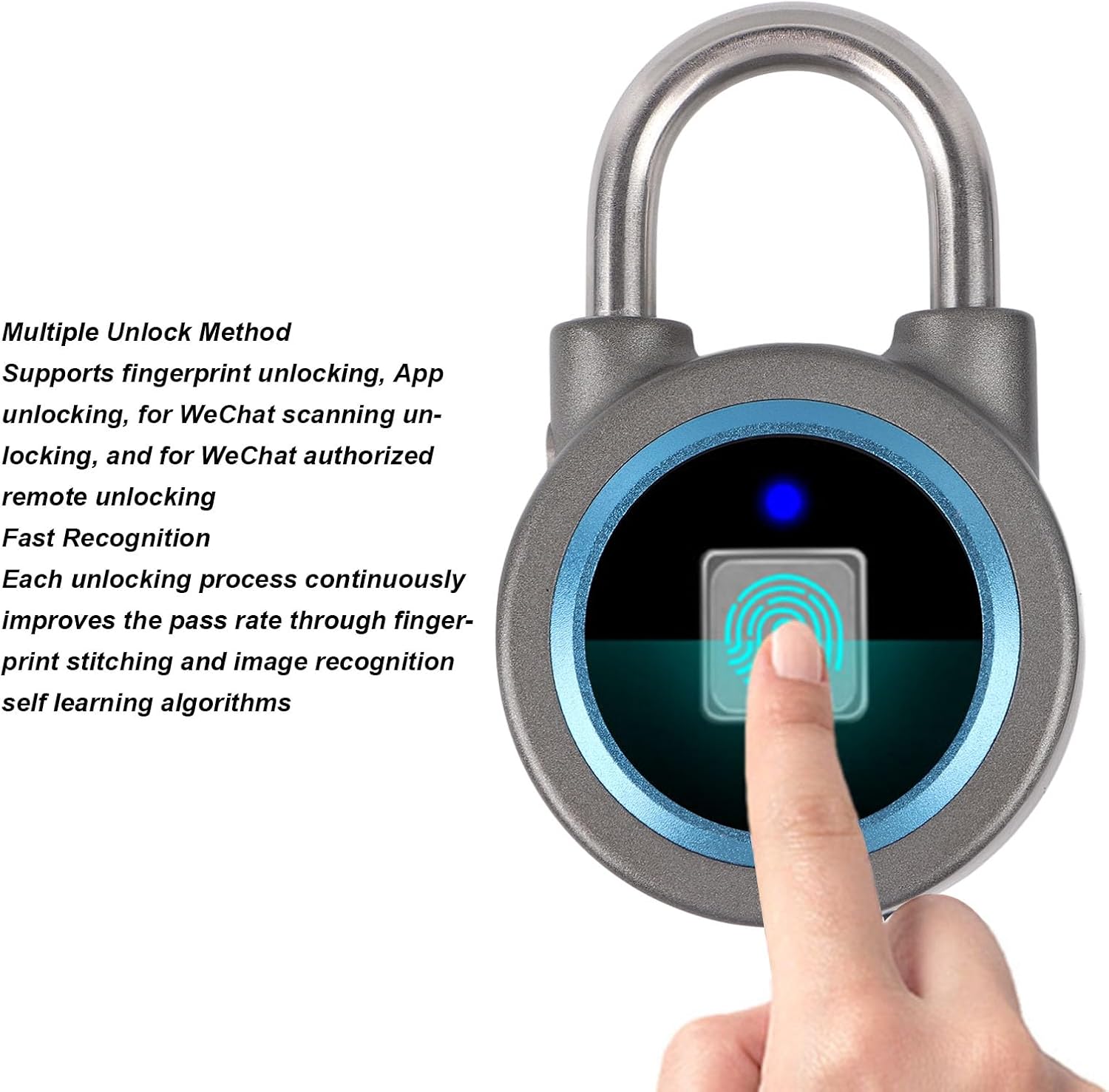 Fockety Lucchetto Impronta Digitale Bluetooth IP65 - immagine 2