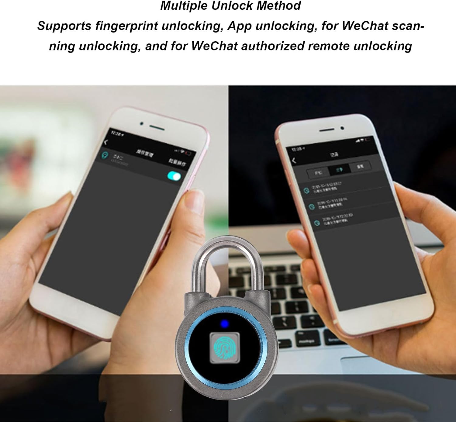 Fockety Lucchetto Impronta Digitale Bluetooth IP65 - immagine 3