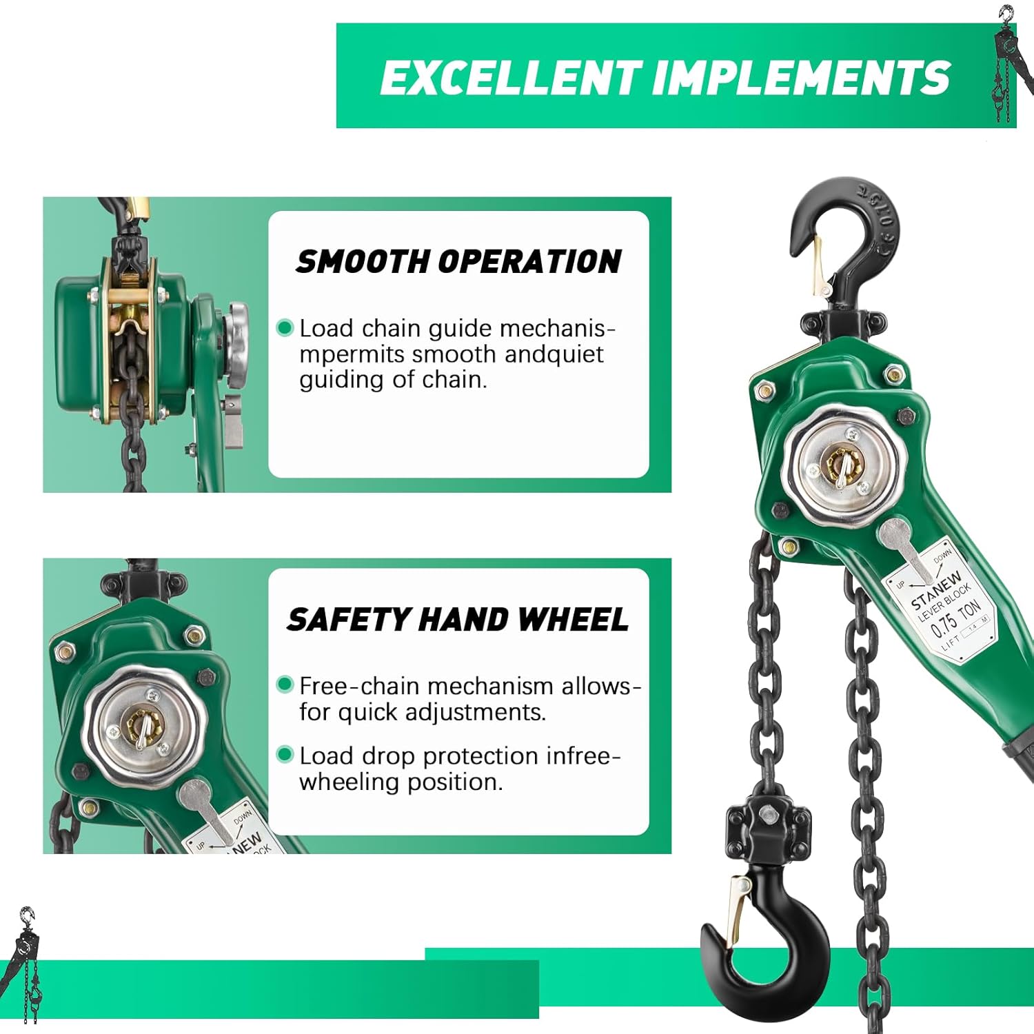 Stanew Paranco a Catena Manuale 0.75t - immagine 3