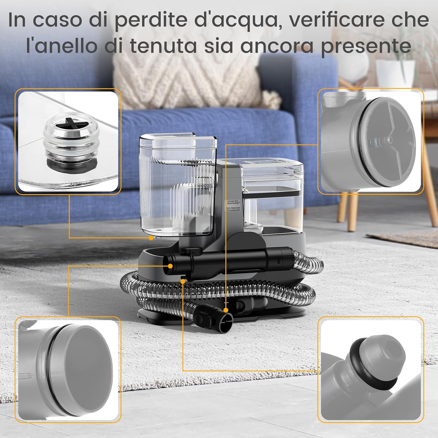 Lavatappeti e Divani Lava e Asciuga 600W 17KPa - immagine 8