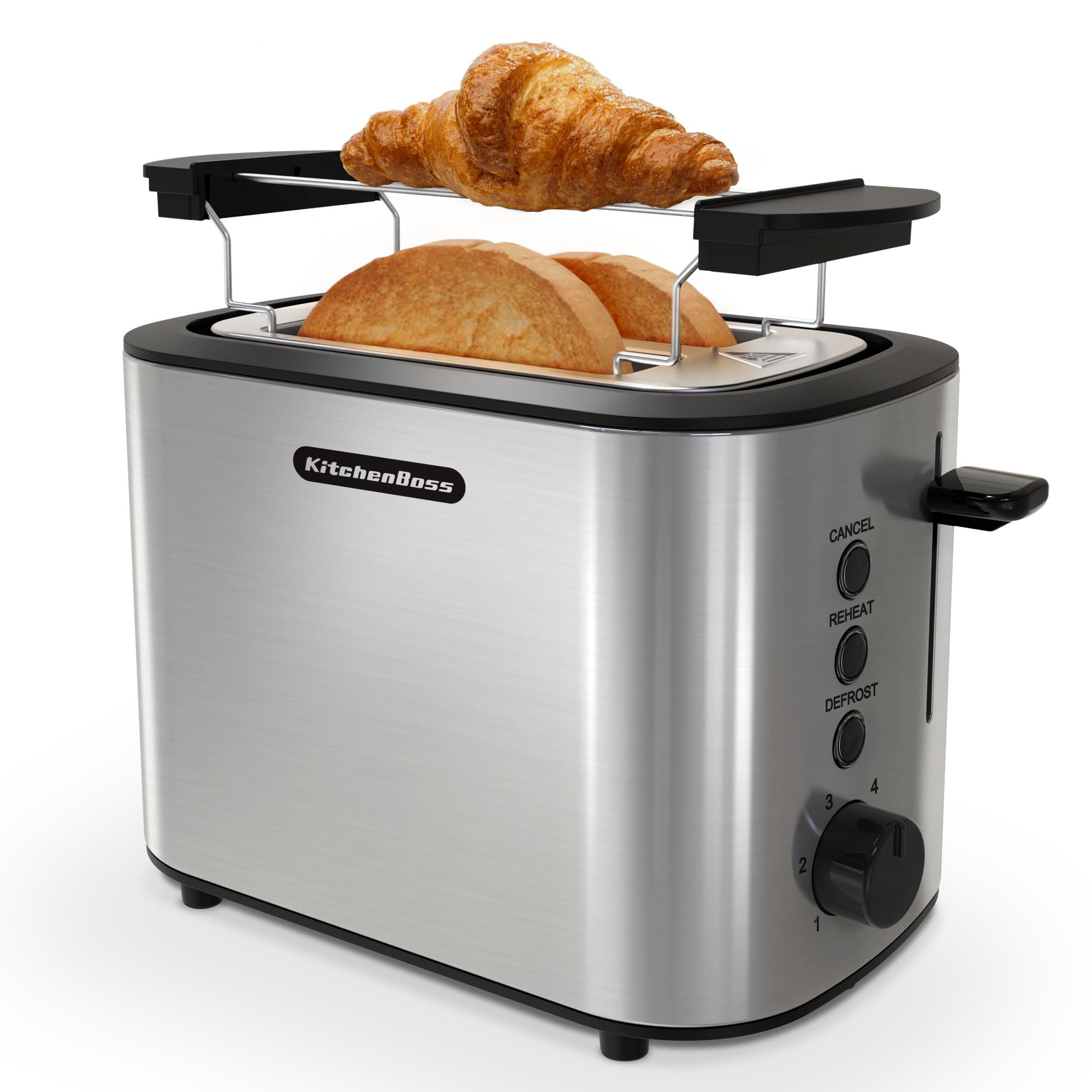 Kitchenboss Tostapane in Acciaio Inox 870W