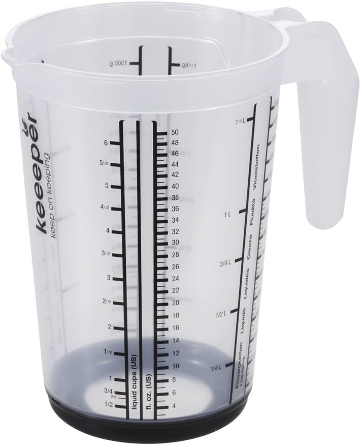 keeeper Caraffa Graduata con Sistema Antiscivolo, 1,5 L, Massimo, Grigio Grafite - immagine 1