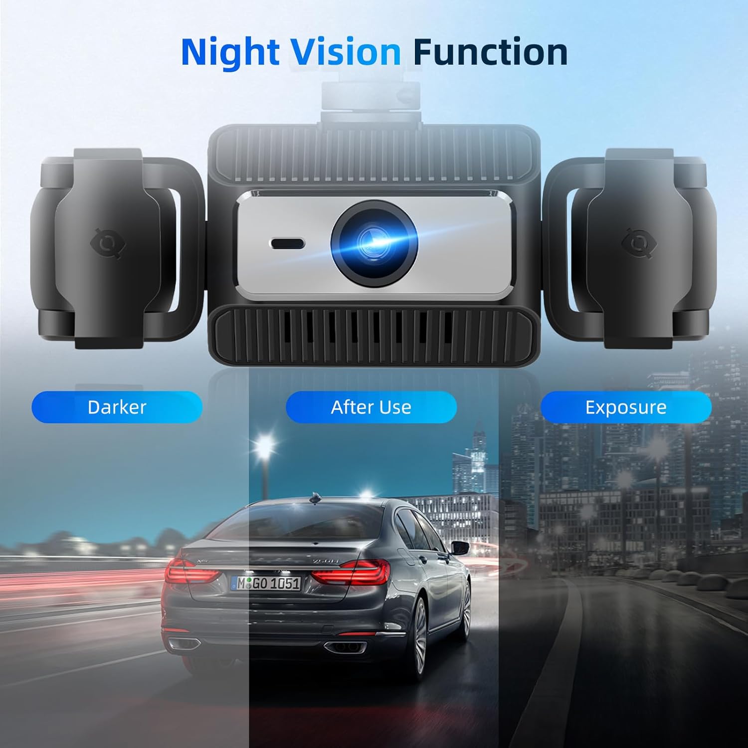 Hodozzy Dashcam Auto 4 Canali 1080P con Scheda - immagine 4