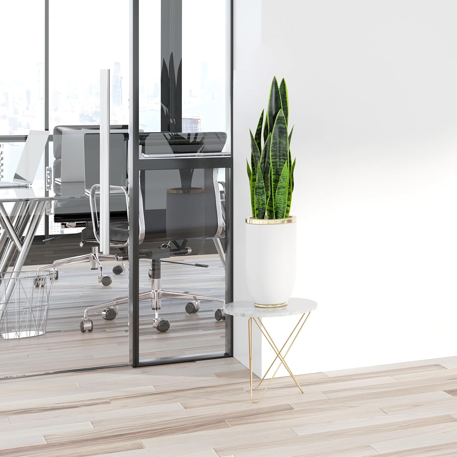 Hjh Office Pianta Artificiale SANSEVIERIA 65cm - immagine 4