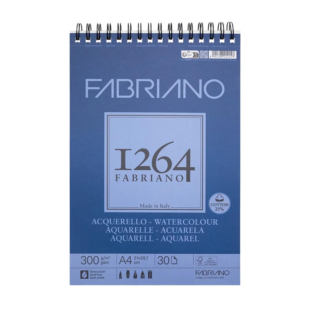 Fabriano Honsell Watercolour Blocco A4 300g/m² 30 Fogli