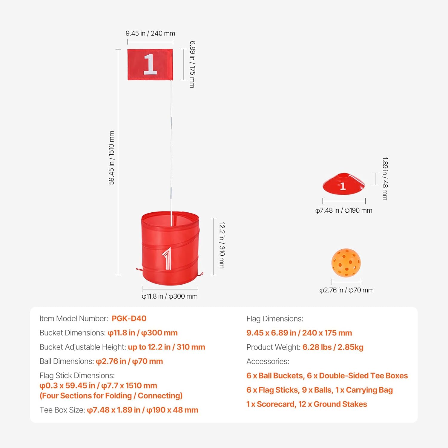 VEVOR Gioco da Golf da Giardino a 6 Buche - immagine 7