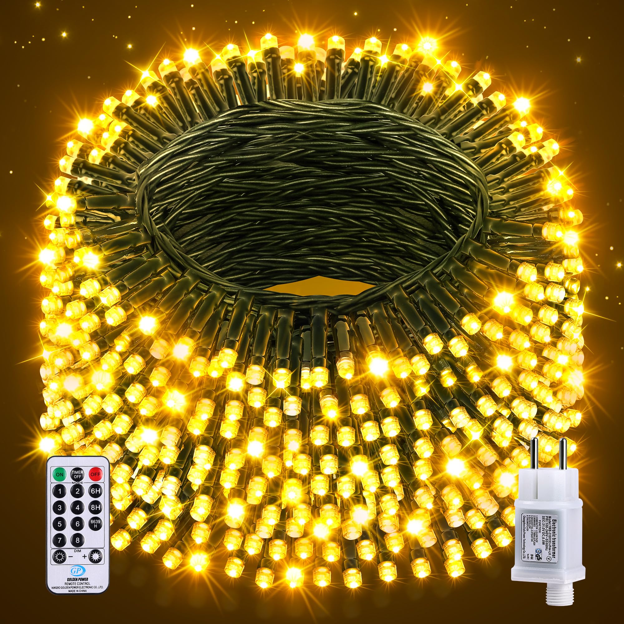 Luci Albero di Natale 20m 200LED con Telecomando