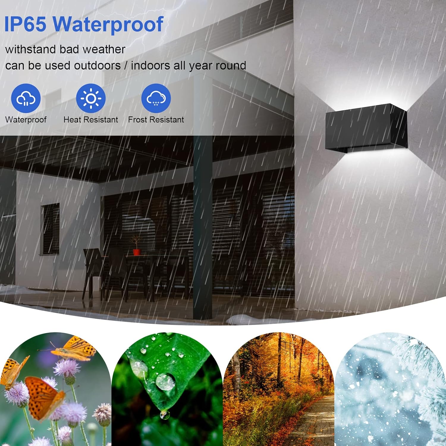 Encoft 2 Pezzi Applique Parete Esterno Interno COB LED 24W - immagine 5