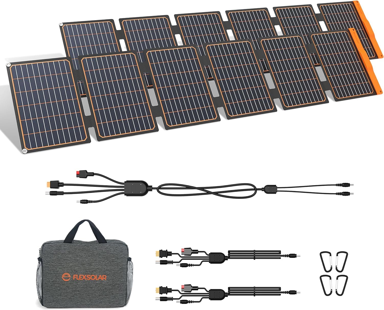 Flexsolar - 2 Pannelli Solari Portatili Pieghevoli 60W