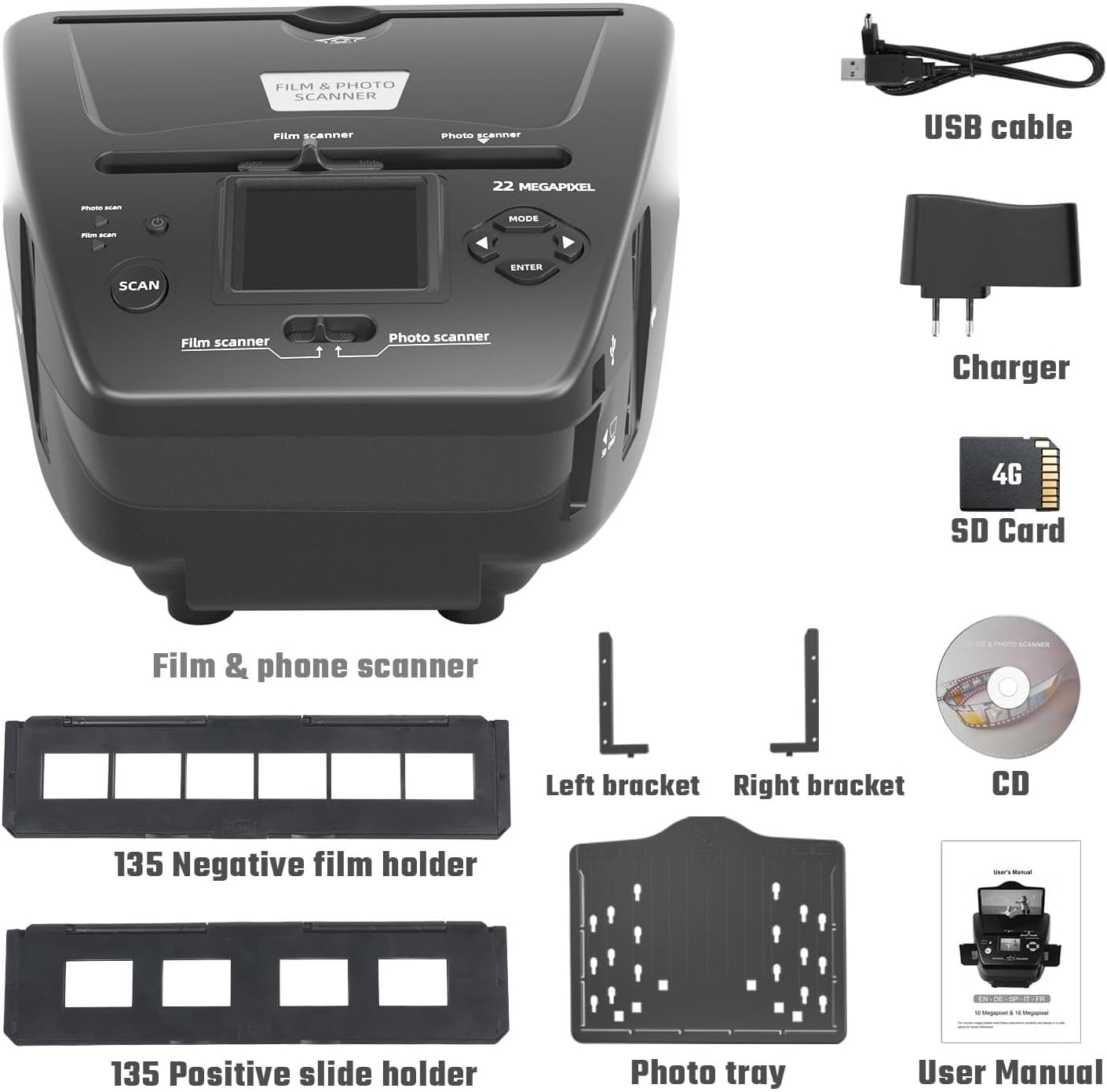 Scanner Multifunzione per Foto, Diapositive e Negativi - immagine 7