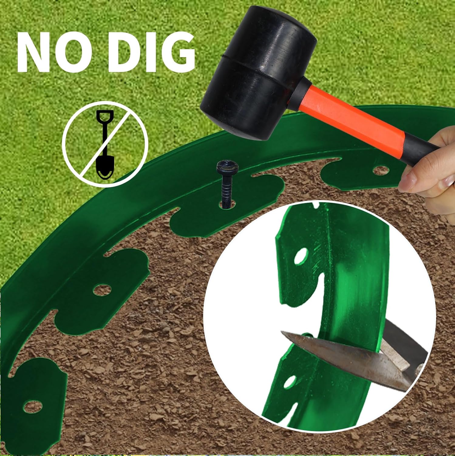 Bordura Giardino Plastica 10cmx10m Verde - immagine 3