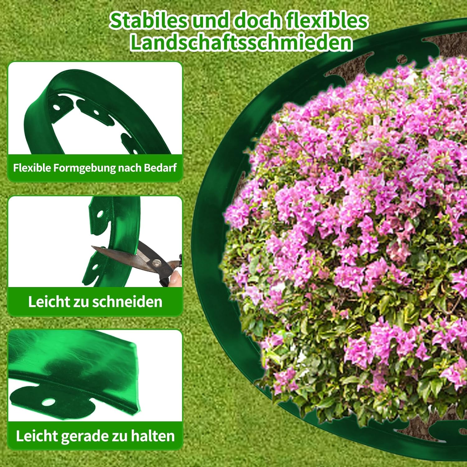Bordura Giardino Plastica 10cmx10m Verde - immagine 4