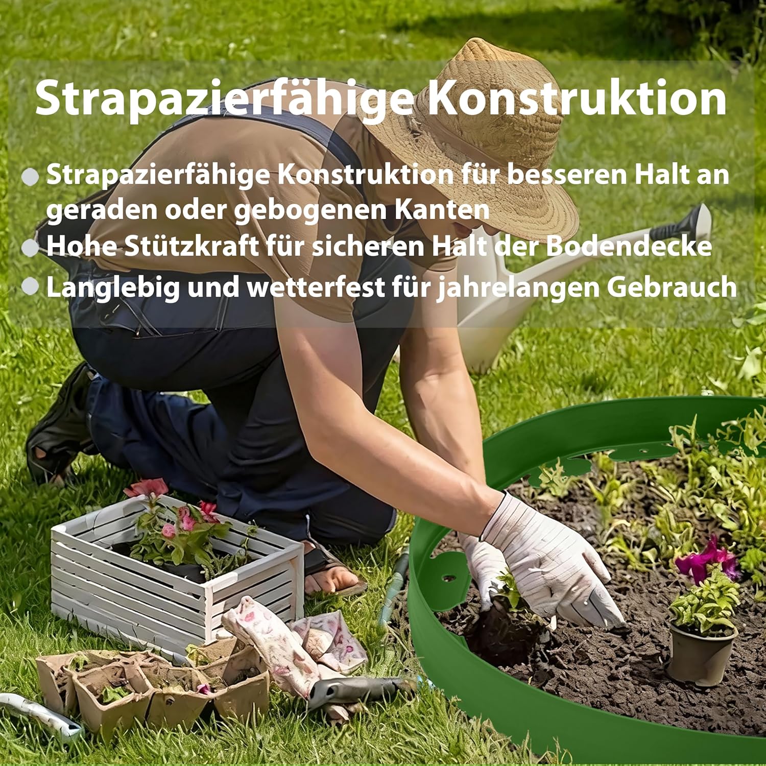 Bordura Giardino Plastica 10cmx10m Verde - immagine 5