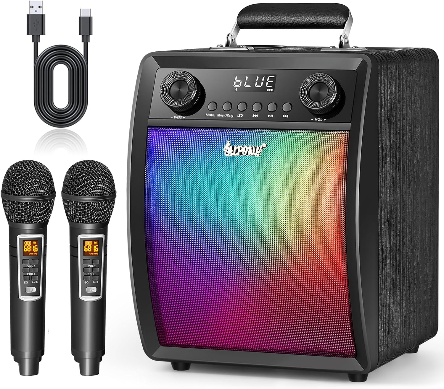 Macchina Karaoke con 2 Microfoni Wireless UHF - immagine 1