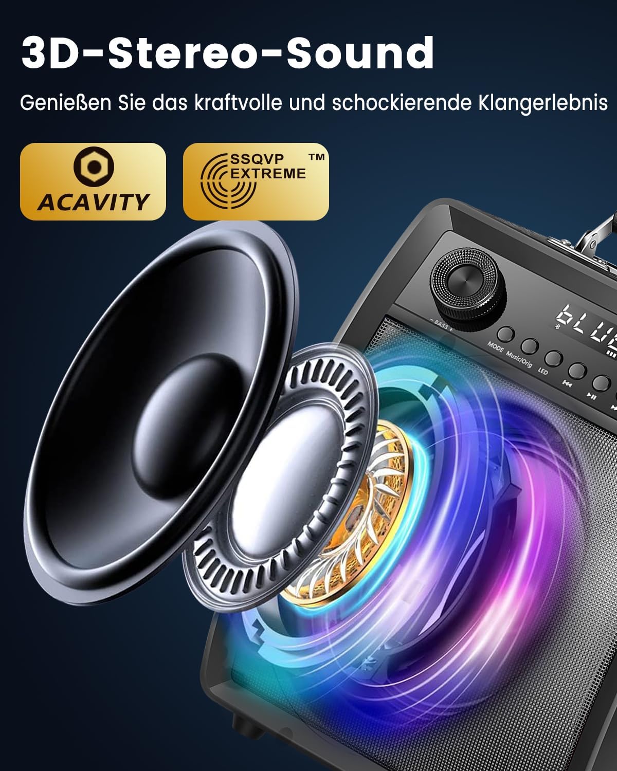 Macchina Karaoke con 2 Microfoni Wireless UHF - immagine 2