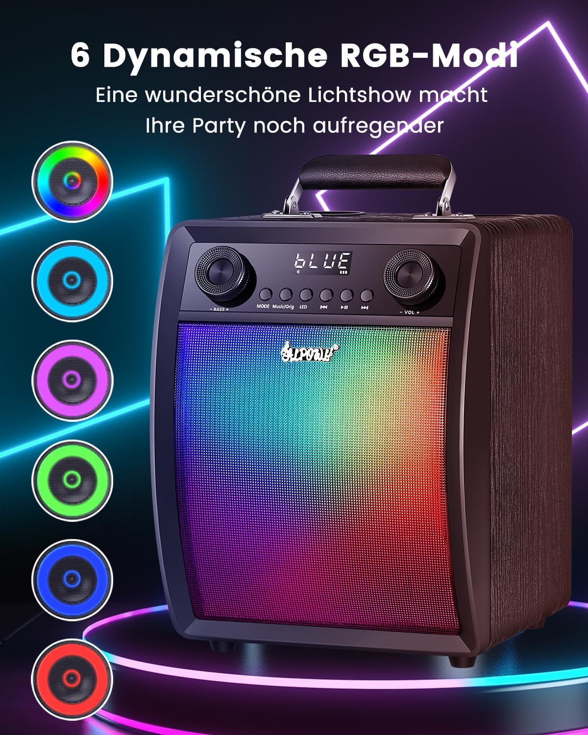 Macchina Karaoke con 2 Microfoni Wireless UHF - immagine 3