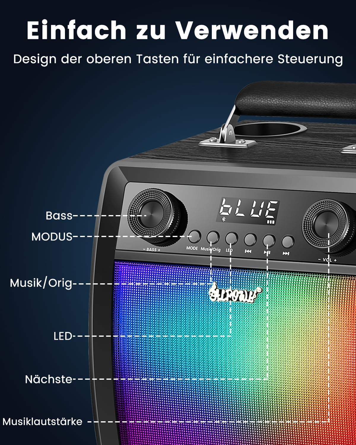 Macchina Karaoke con 2 Microfoni Wireless UHF - immagine 5