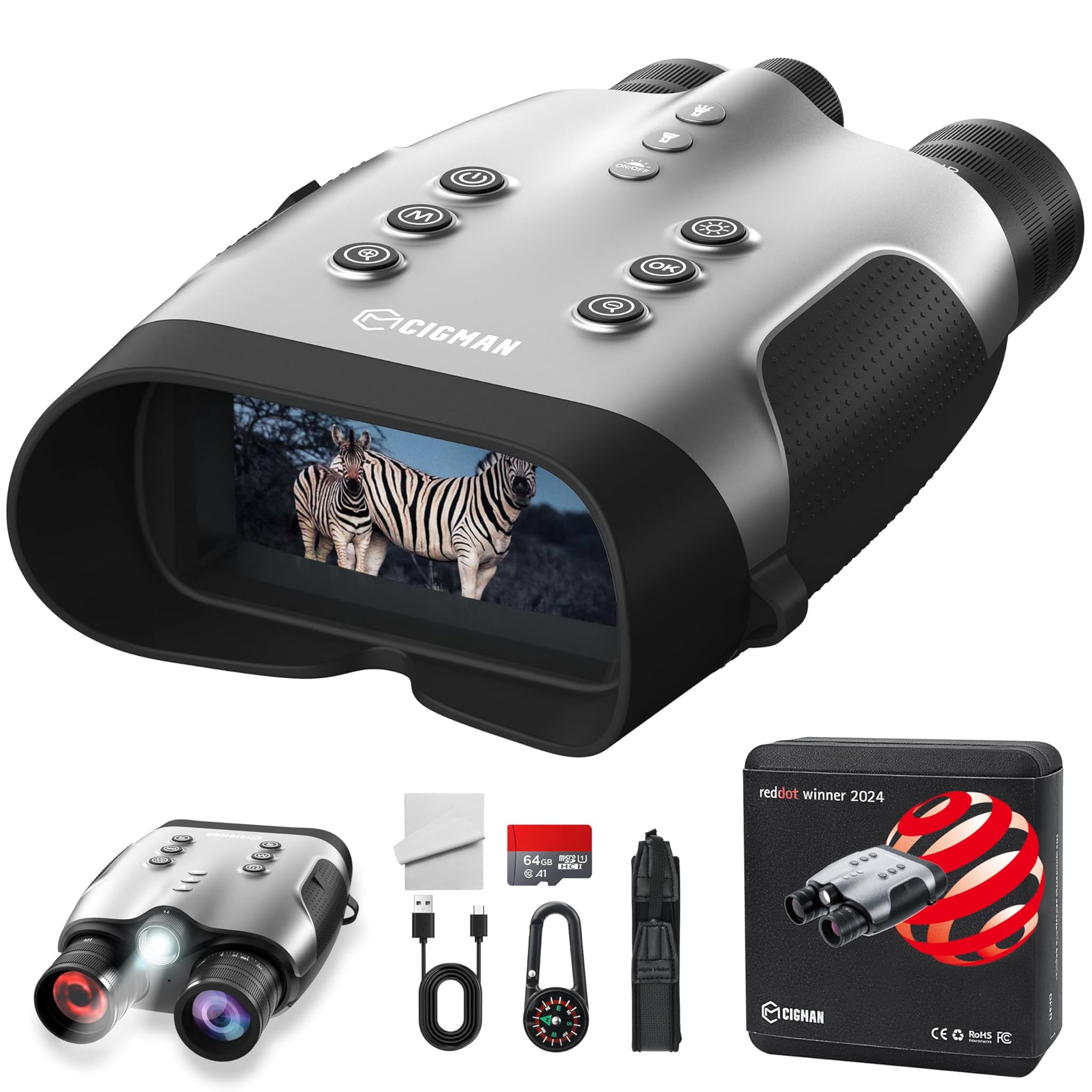 Binocolo Visione Notturna Cigman Vero 4K 18h