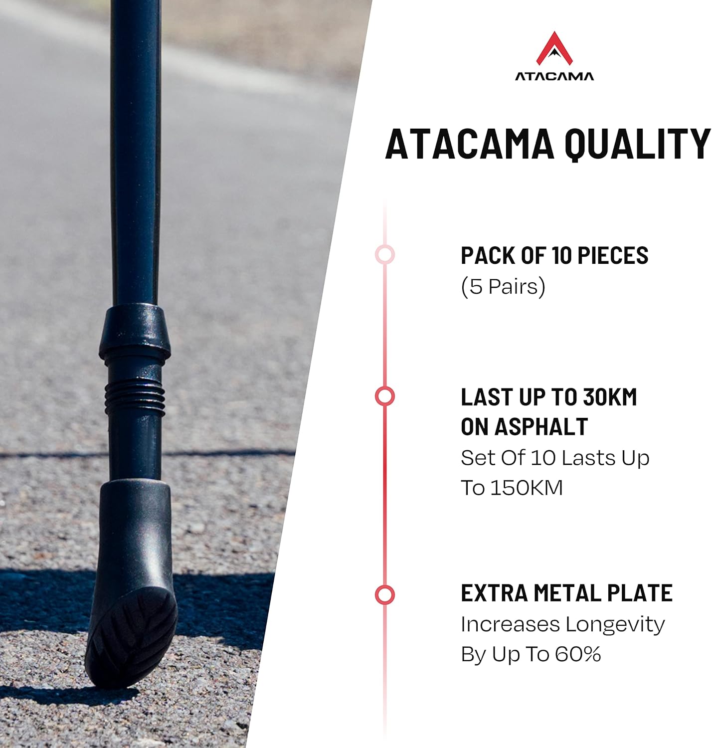 Atacama Bastoni da Trekking Telescopici in Carbonio e Alluminio - immagine 2