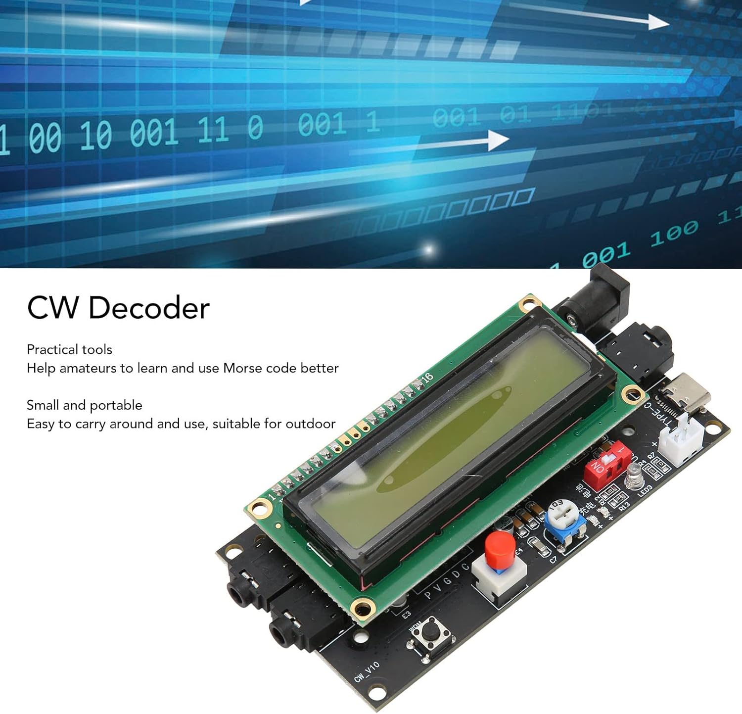Decoder CW DC 7-12V 500mA con Display LED - immagine 3
