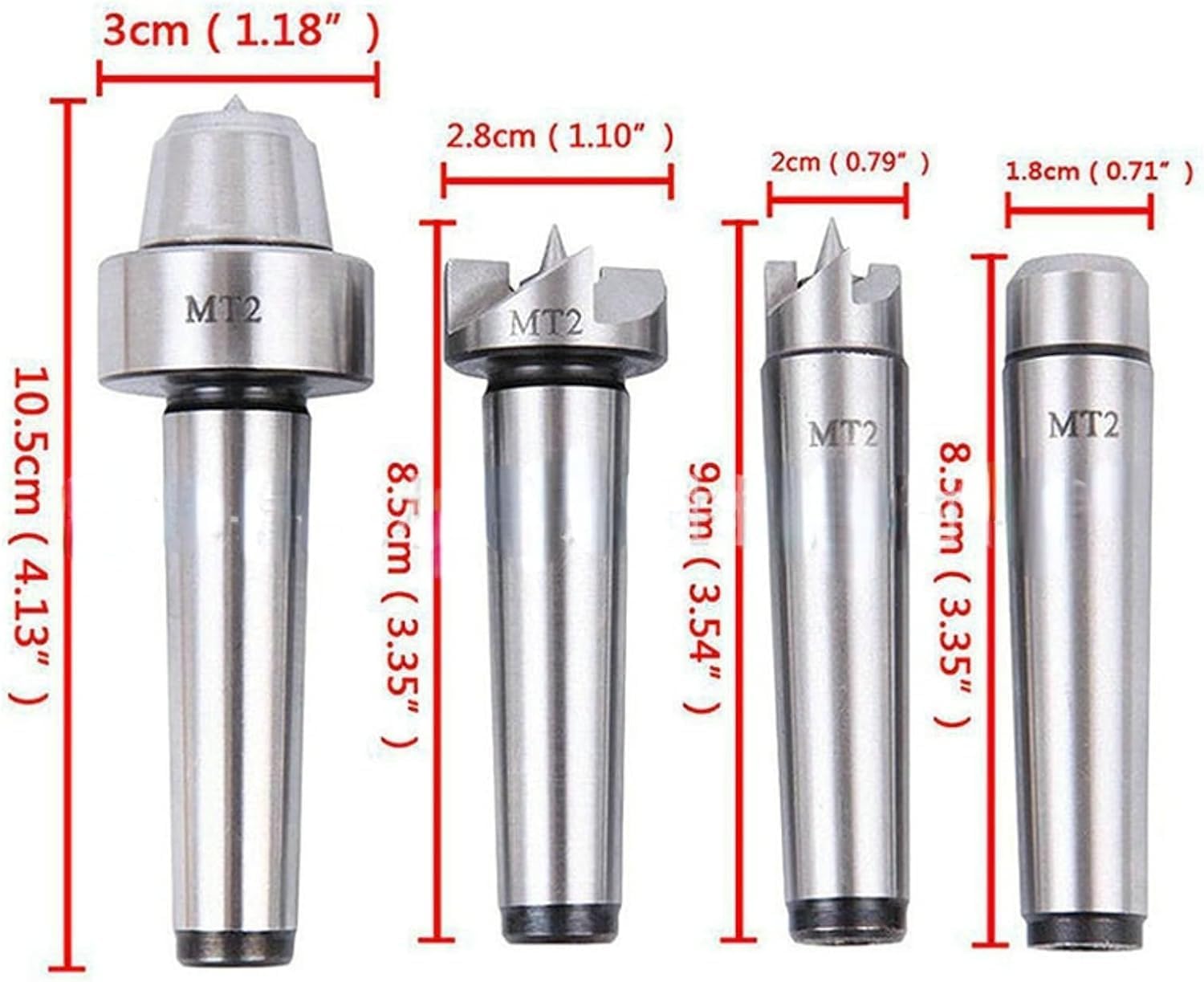 Sgorbie da Tornio per Legno MT2 - Set 4 Pezzi - immagine 2