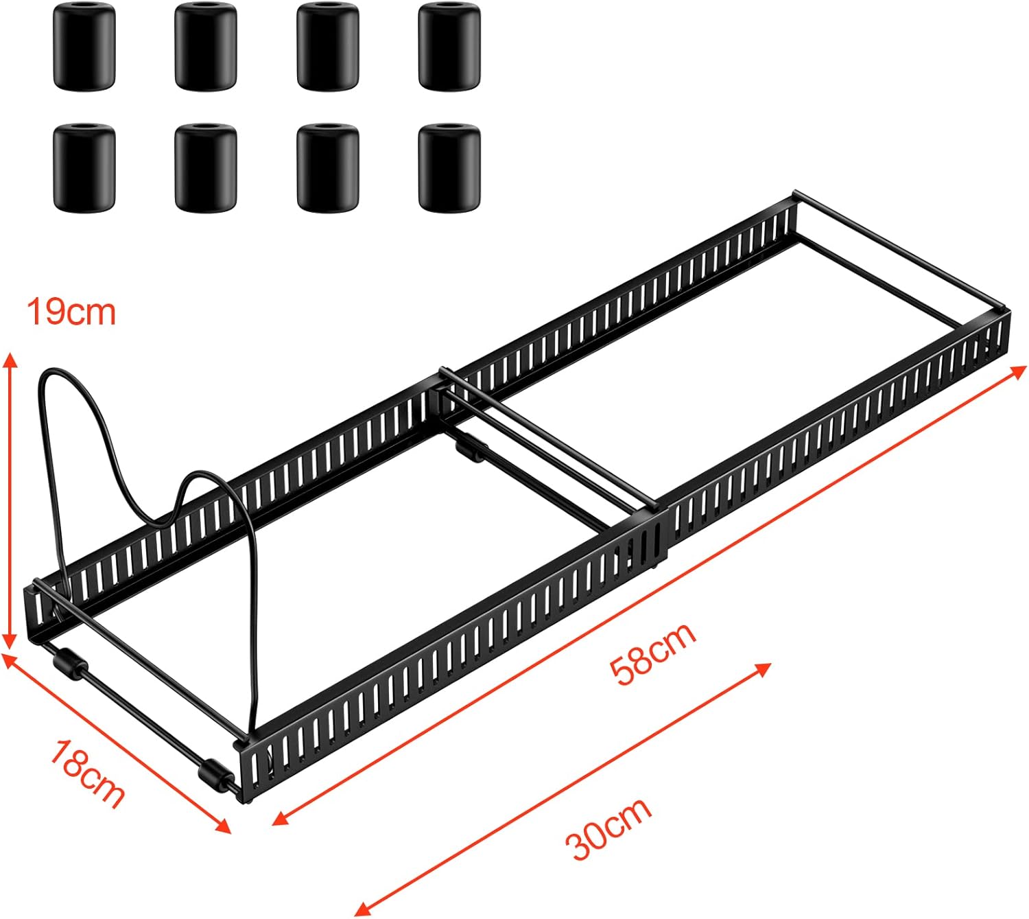 Fousenuk Porta Coperchi Pentole e Padelle, Nero - immagine 2