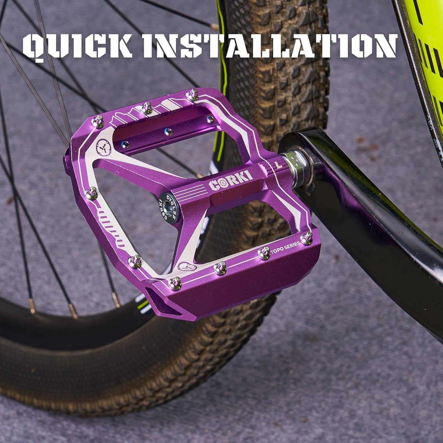 Corki Cycles Pedali Piattaforma Extra Large per MTB - immagine 3