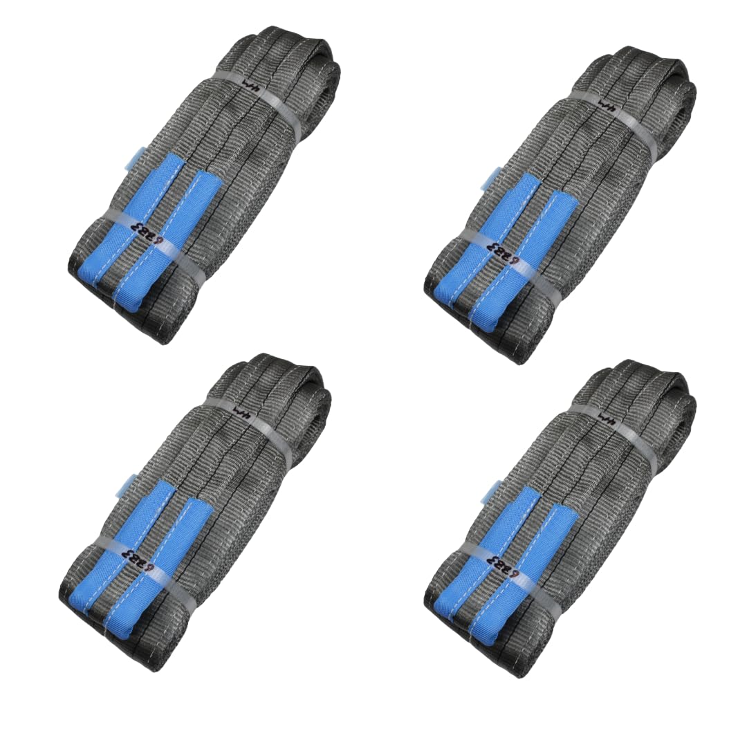 Nastri di sollevamento, 4 pezzi, capacità di carico 4 to lunghezza utile 5,0 m