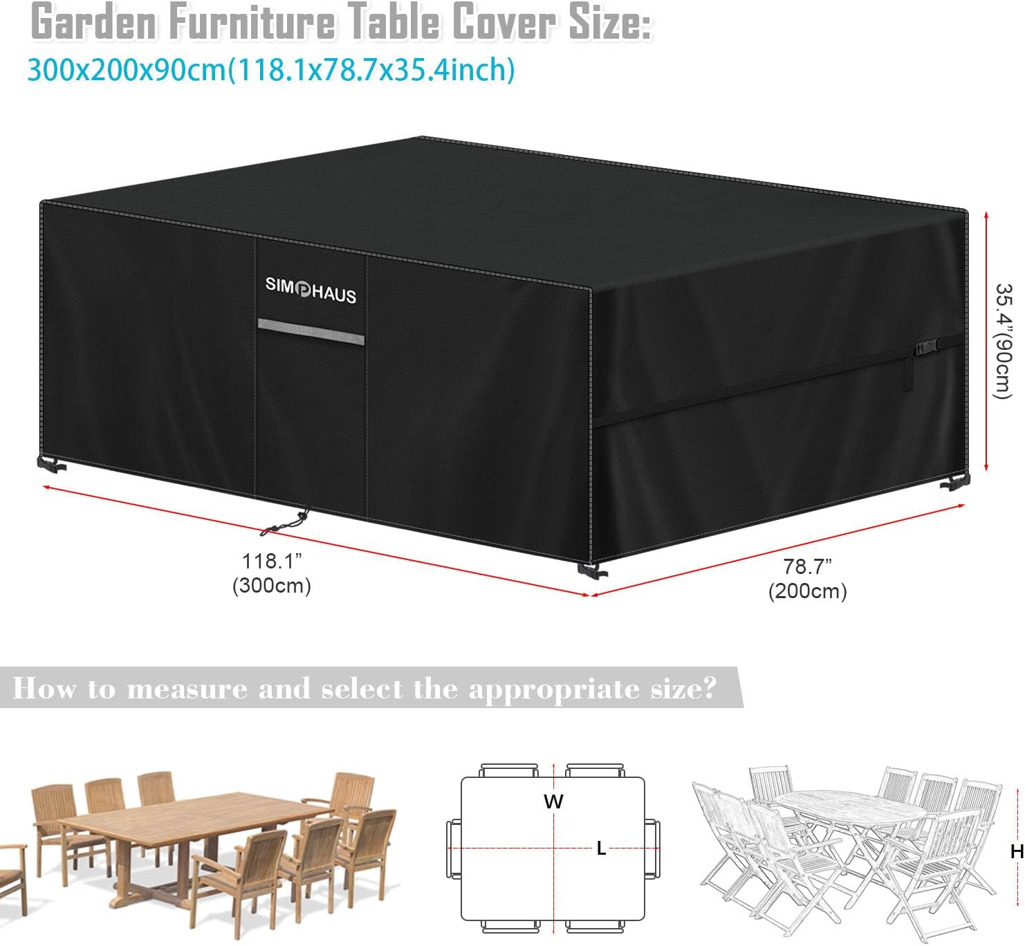 Copertura Tavolo Esterno 300x200x90cm - immagine 2