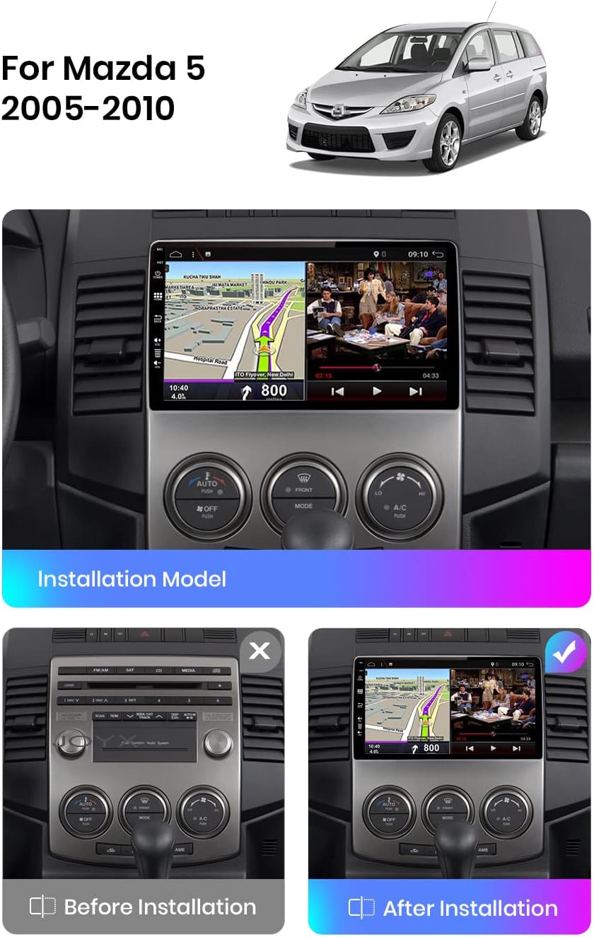 Bxliyer Android 14 Autoradio IPS 9" per Mazda 5 - immagine 2