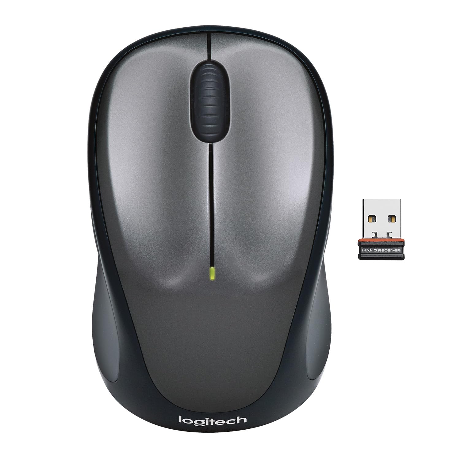 Logitech M235 Mouse Wireless 2,4 GHz, Nero/Grigio