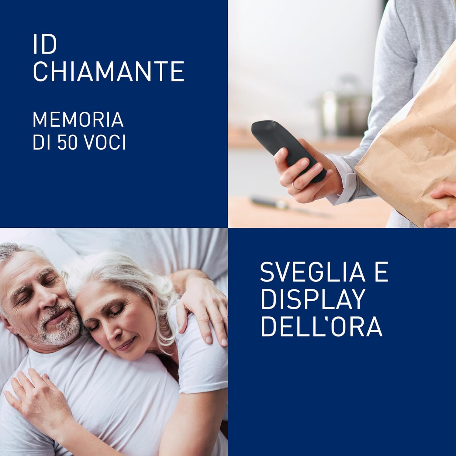 Panasonic KX-TG1611JTH Telefono Cordless Digitale, Grigio - immagine 4