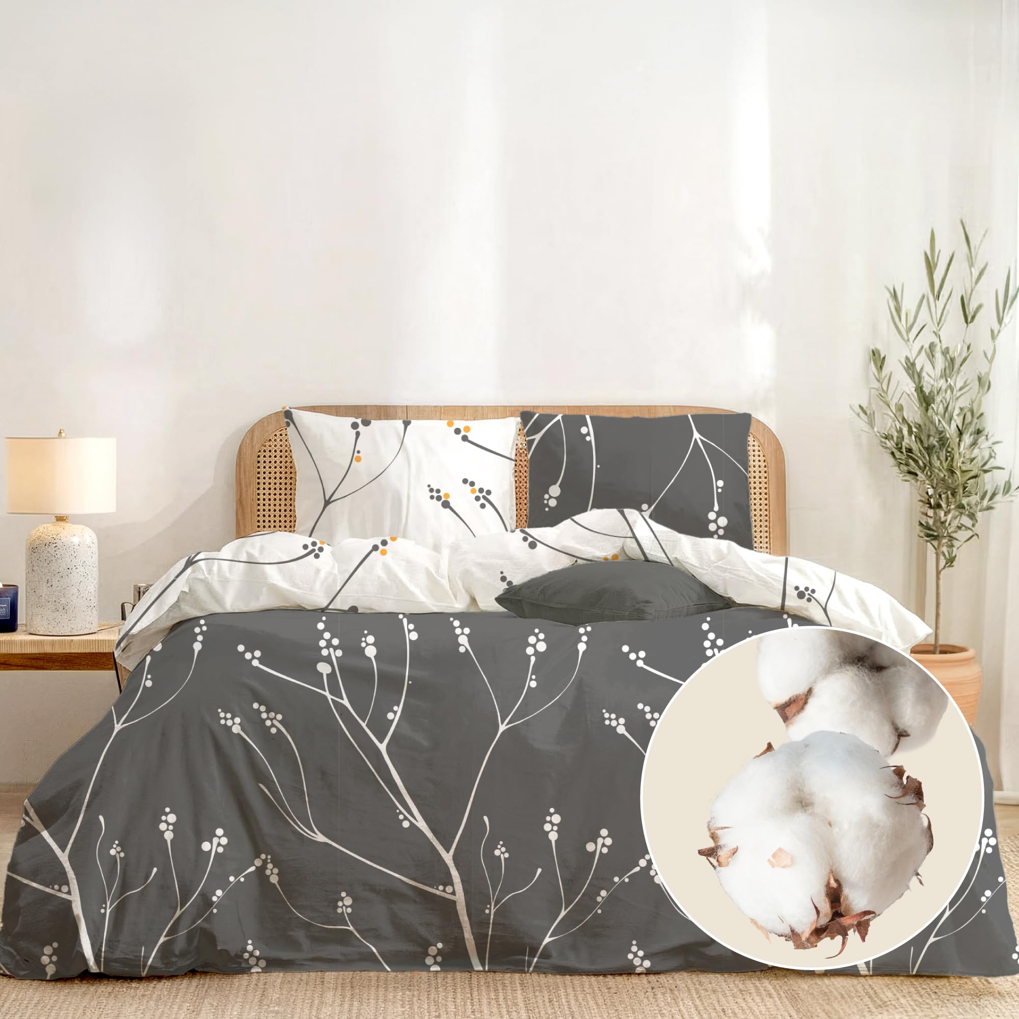 Dreamzie - Copripiumino Matrimoniale 220x240 cm, Grigio