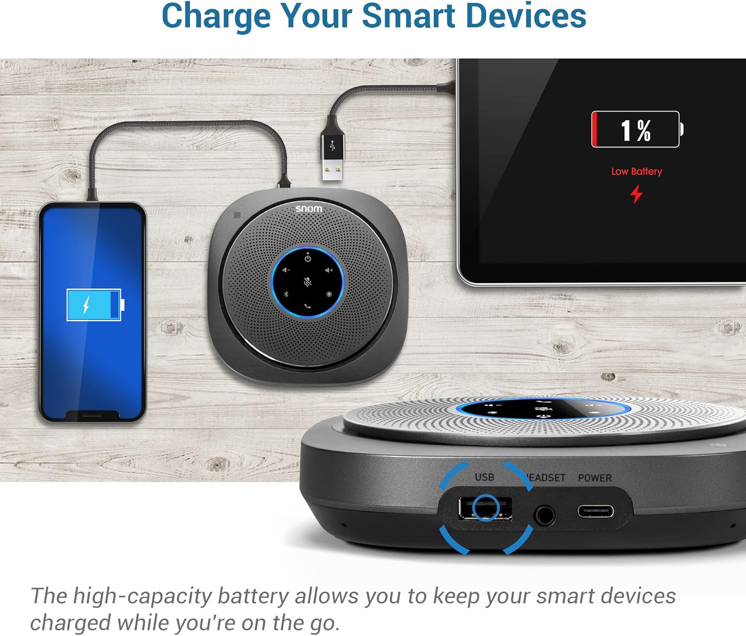 Snom C300 Bluetooth 5.0 Conference Speakerphone - immagine 8