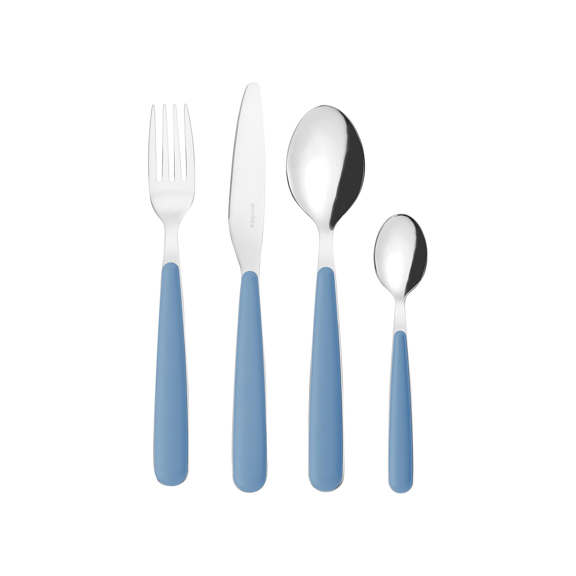 Guzzini Set 24 Posate in Acciaio Inossidabile, Bianco