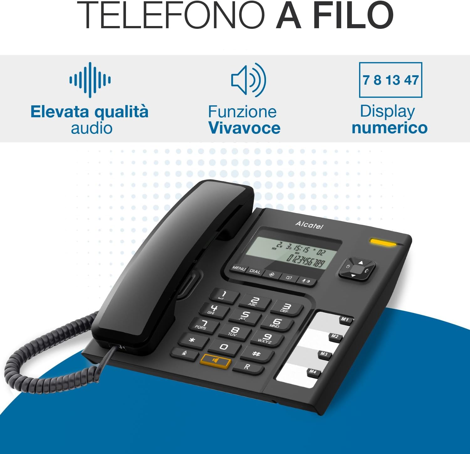 Alcatel T56 NERO - Telefono Fisso con Vivavoce - immagine 3