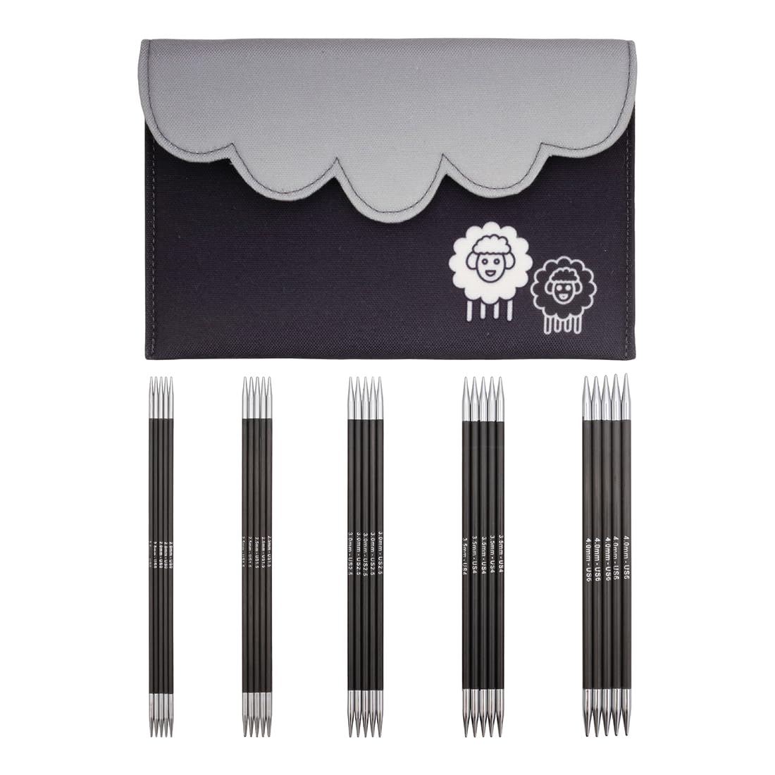 Knitpro Karbonz - Set Ferri da Maglia Doppia Punta 15cm