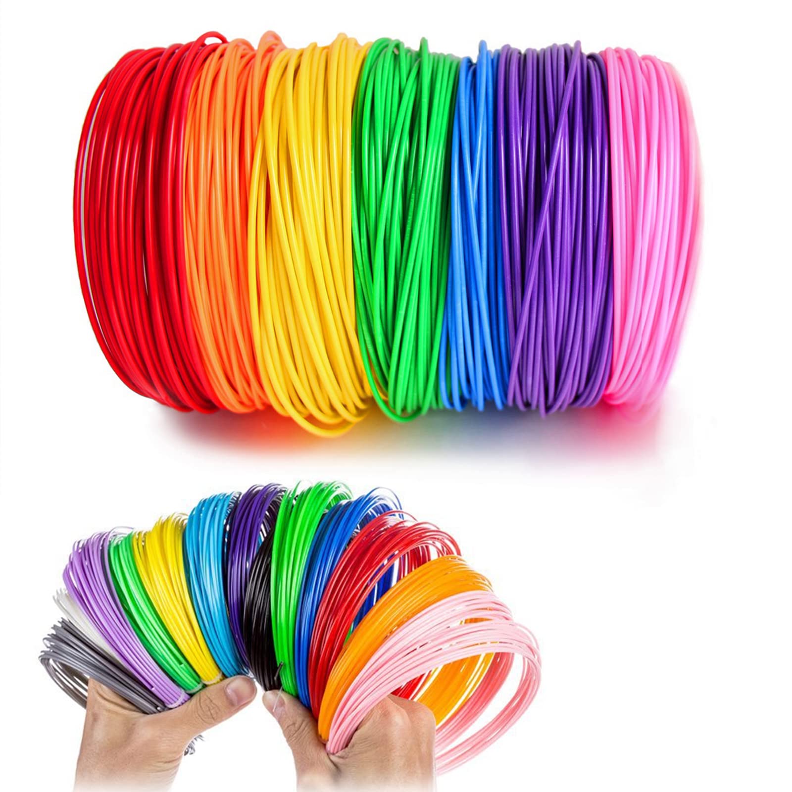 Filamento Penna 3D PLA 1,75mm, 10 Colori Casuali 50M