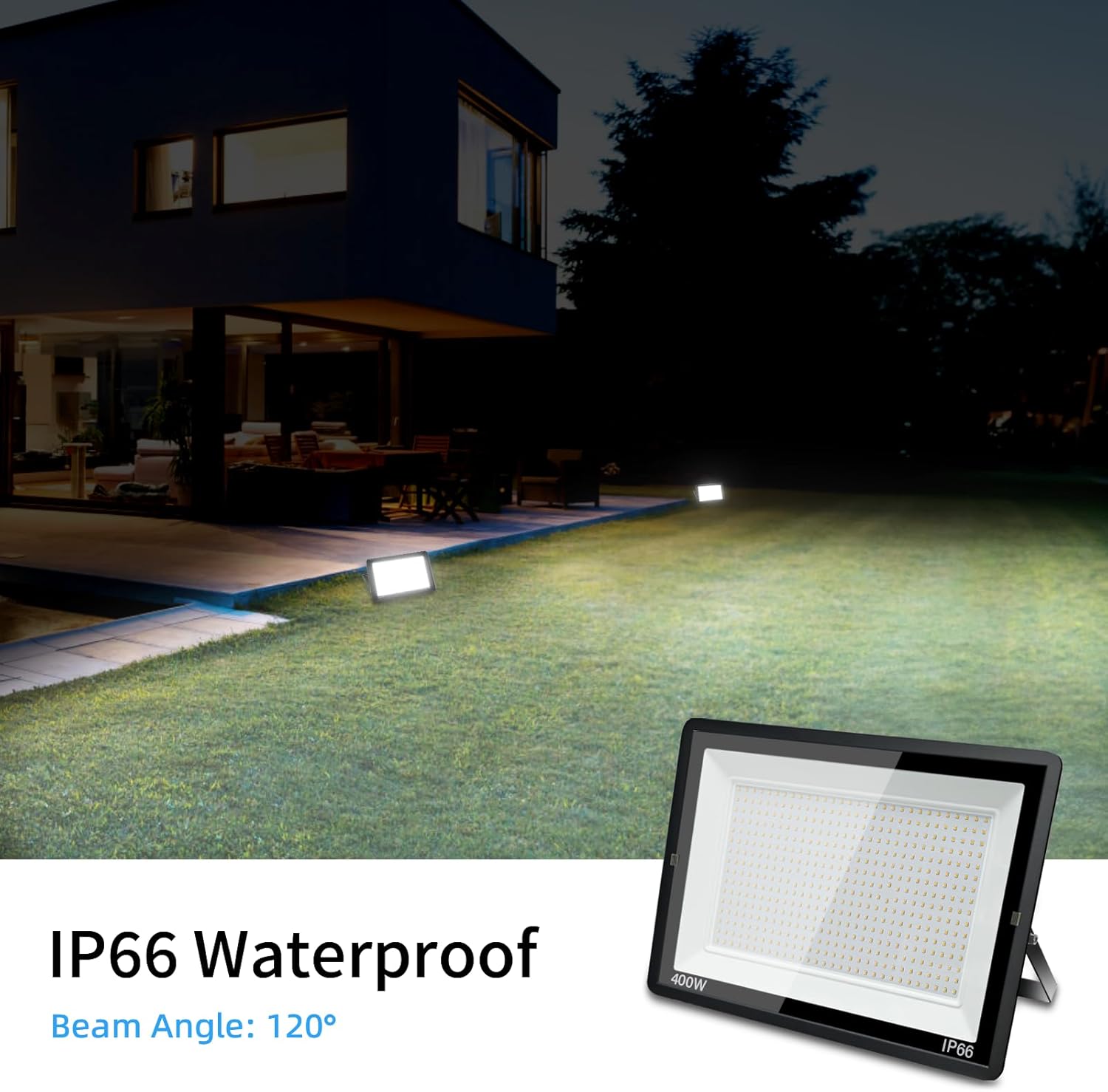 Toobettp Proiettore LED Esterni 400W 40000 lm, 6500K - immagine 3