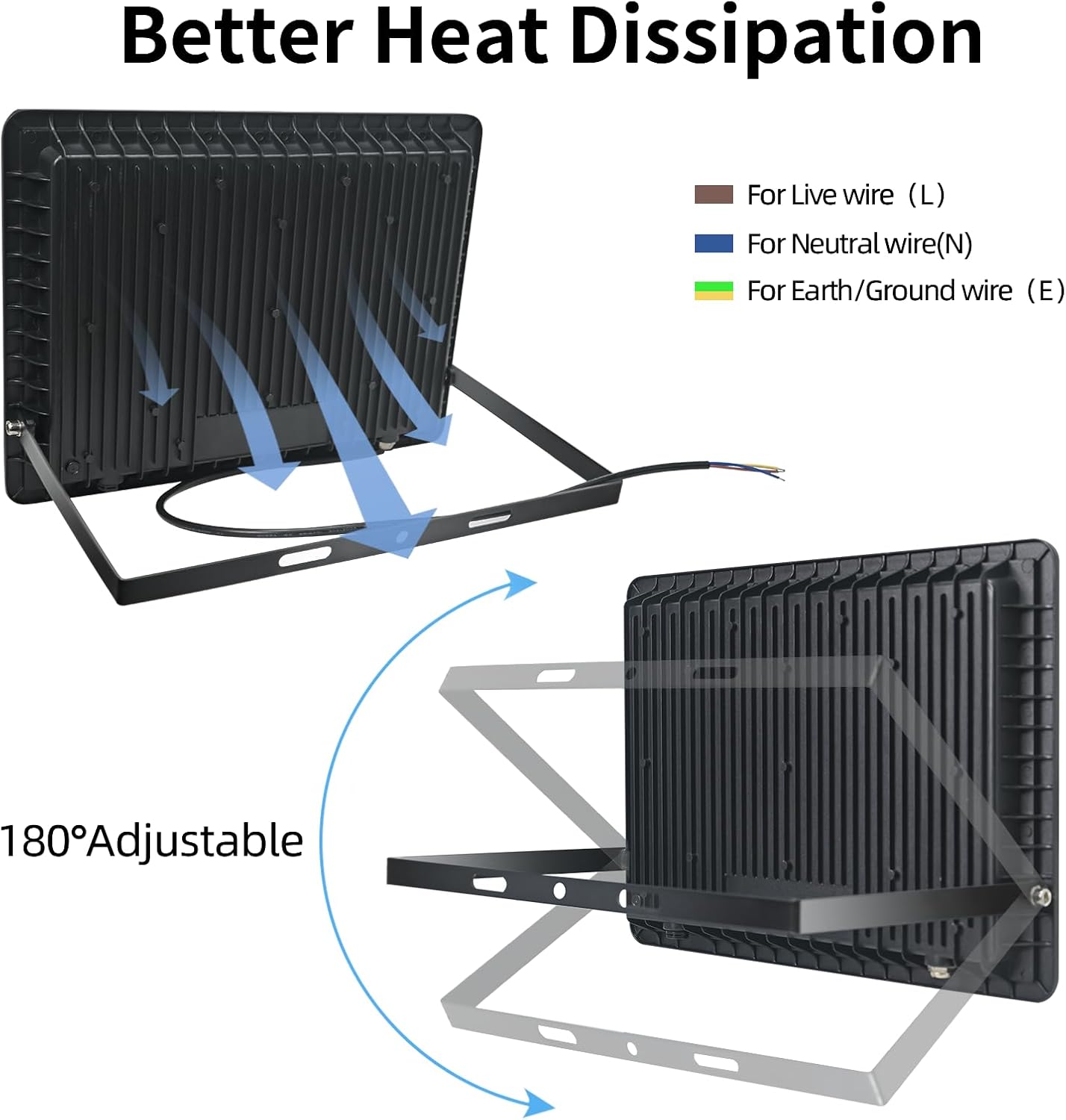 Toobettp Proiettore LED Esterni 400W 40000 lm, 6500K - immagine 4