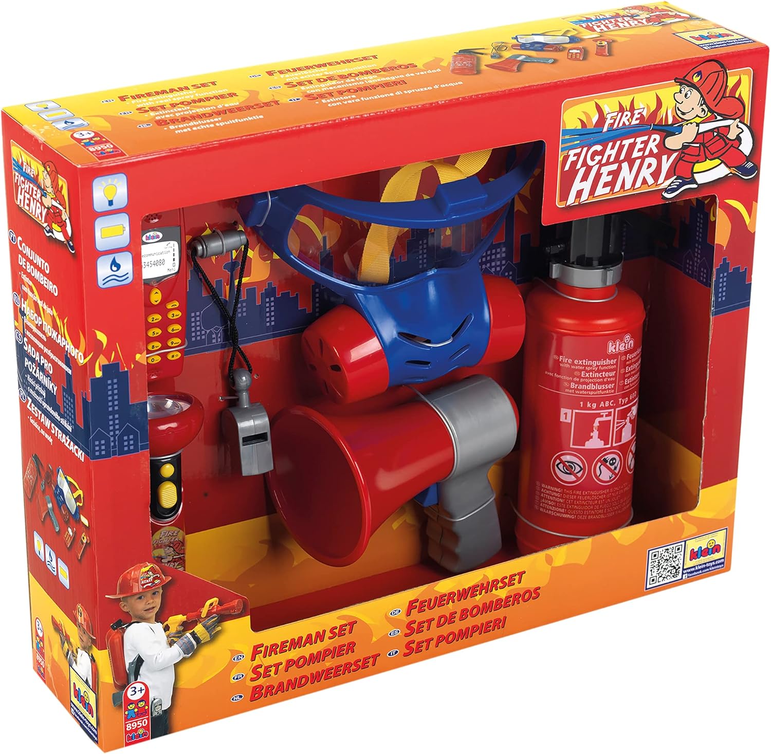 Theo Klein 8950 Set da Pompiere 7 Pezzi - immagine 1