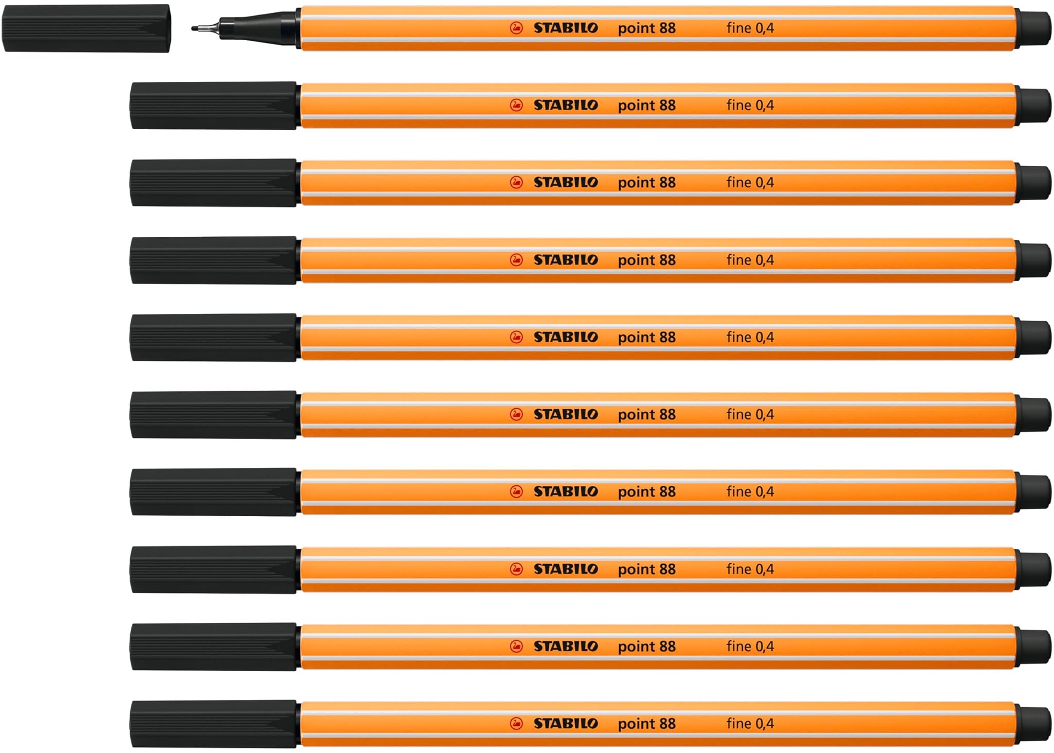 STABILO point 88 - Fineliner - Confezione da 10 - Nero