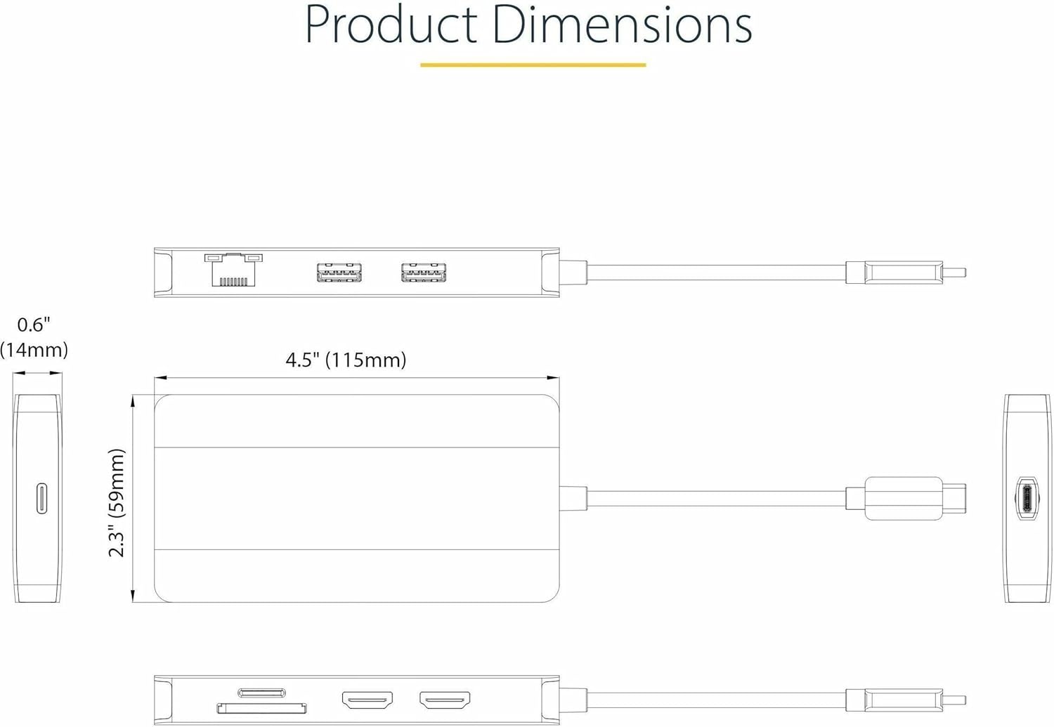 Startech.com Adattatore Multiporta USB C Doppio HDMI 4K 60Hz - immagine 3