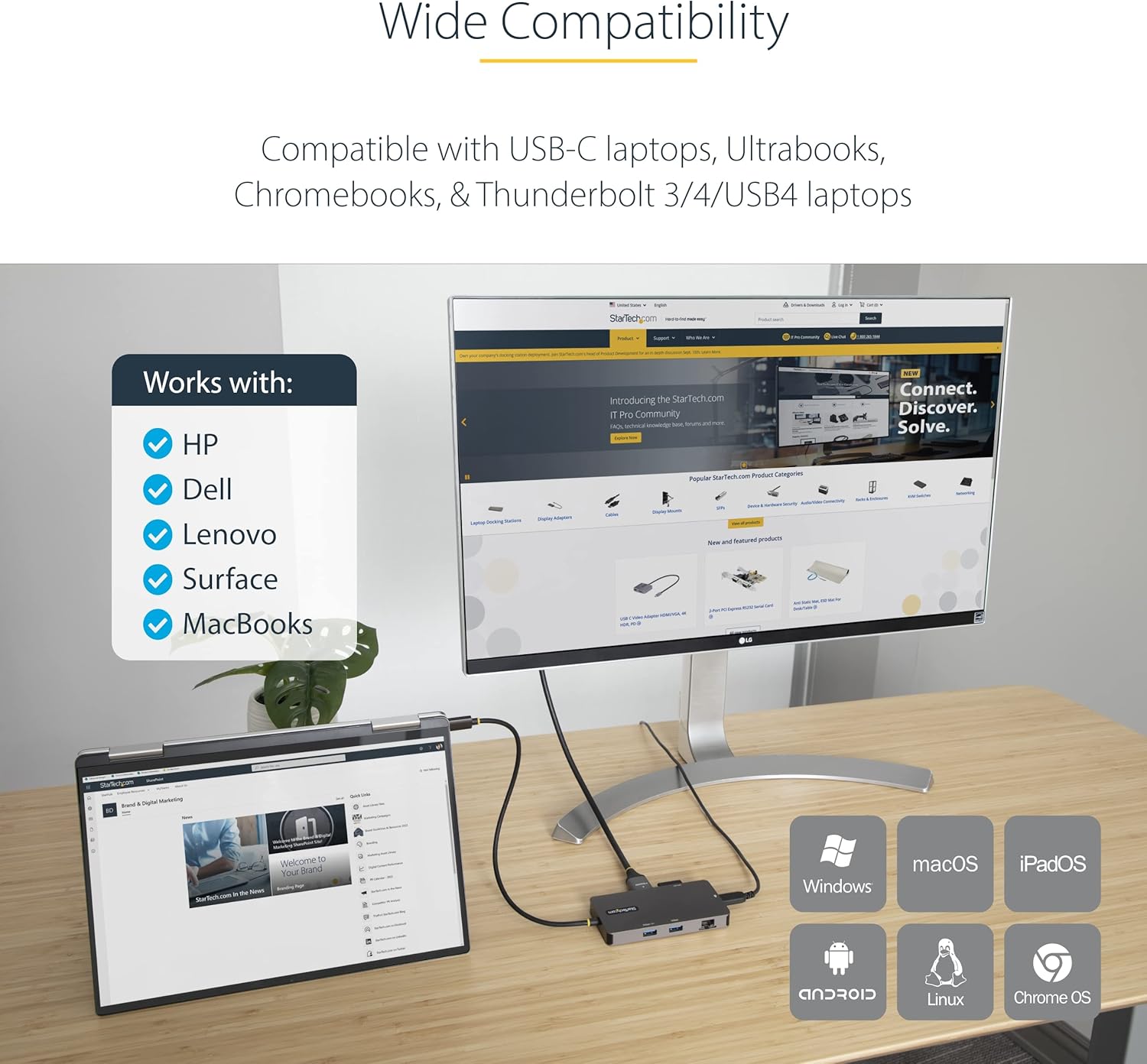 Startech.com Adattatore Multiporta USB C Doppio HDMI 4K 60Hz - immagine 6