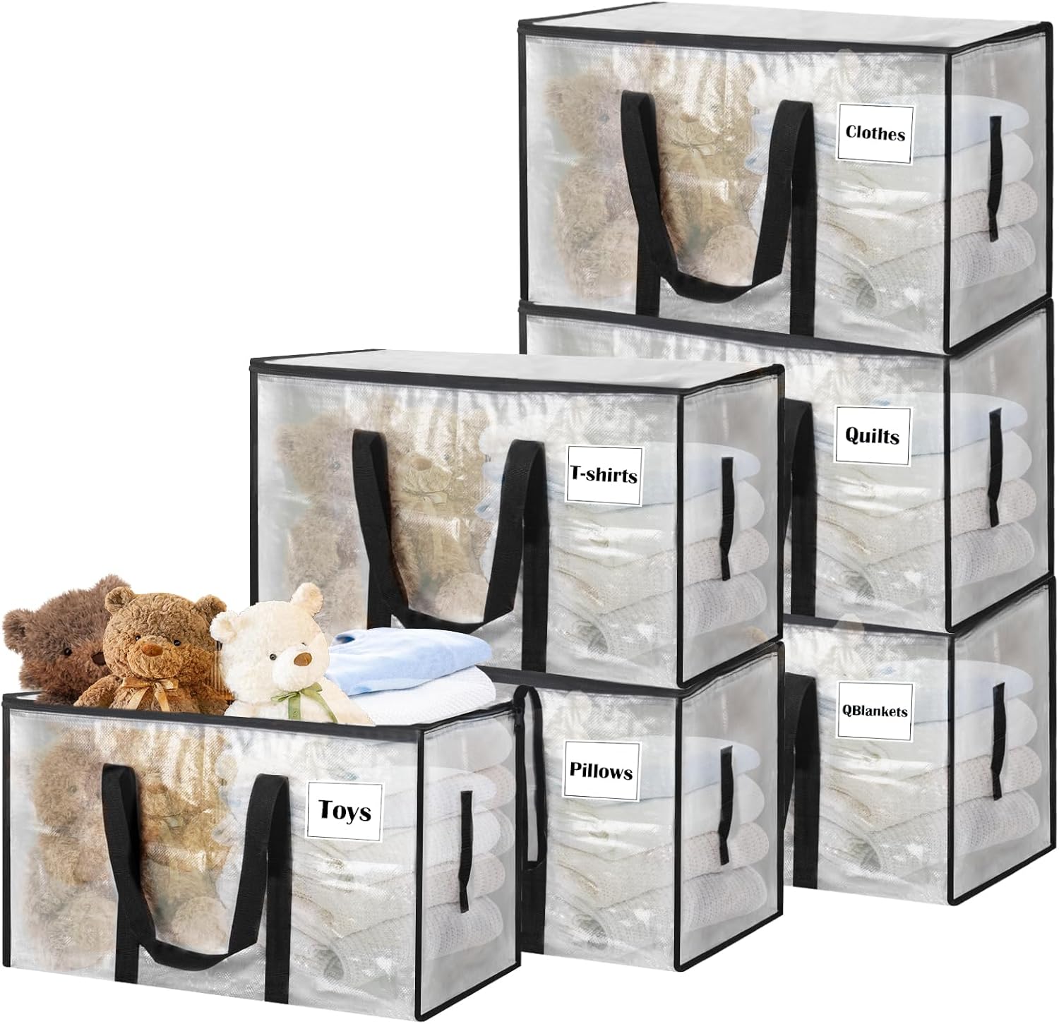 Withosent Borsa Portaoggetti Grande 100L (6 Pezzi)