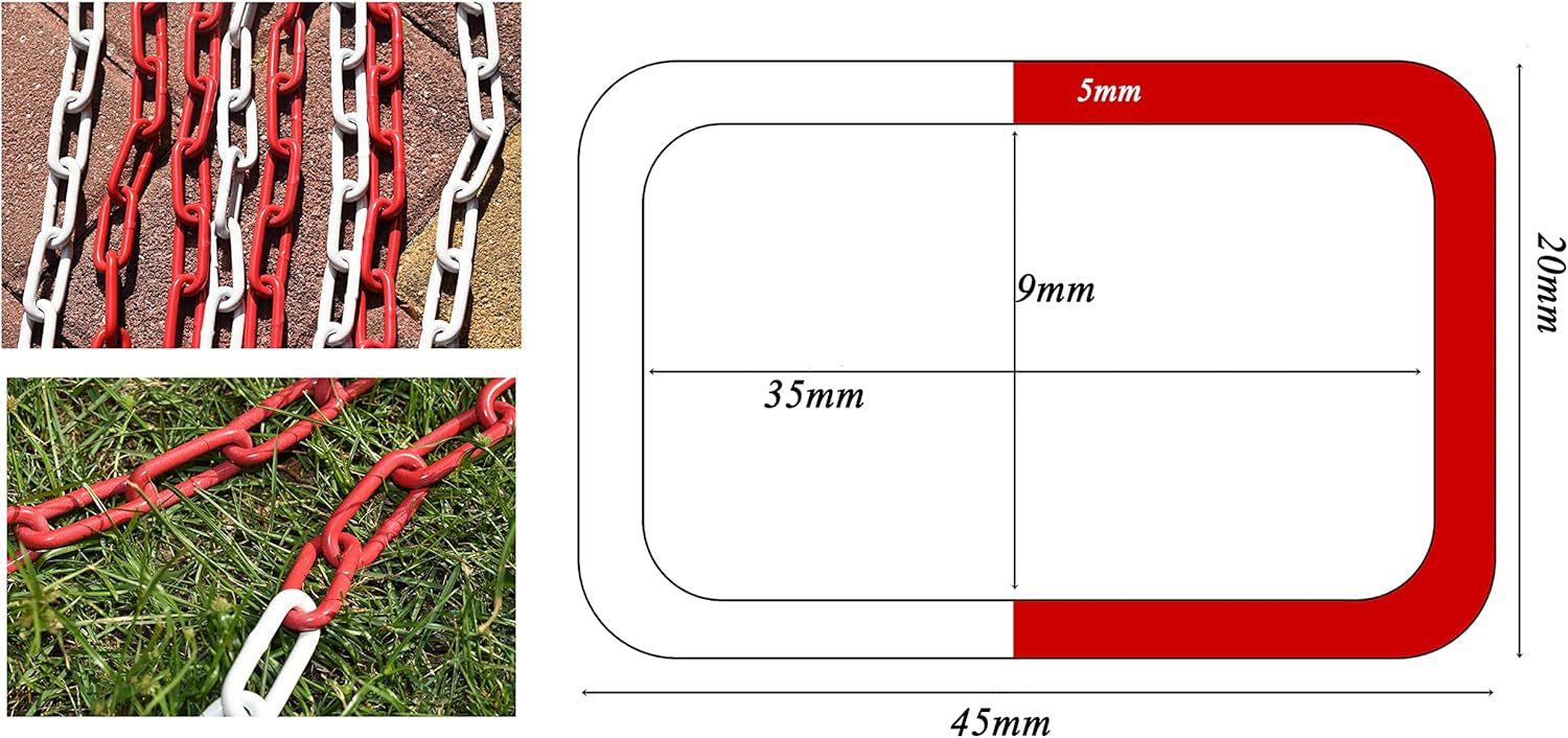 Catena di Sicurezza Rossa e Bianca 20 Metri - immagine 7