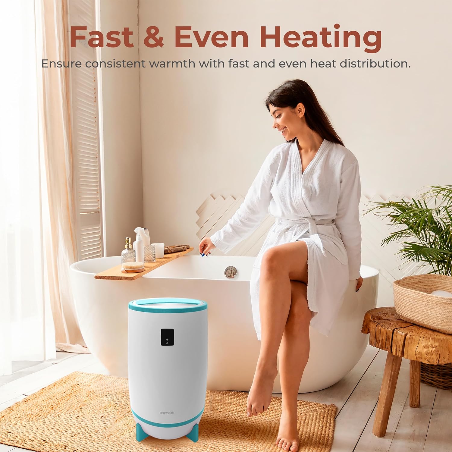 SereneLife Scalda Asciugamani e Coperte, Blu - immagine 5