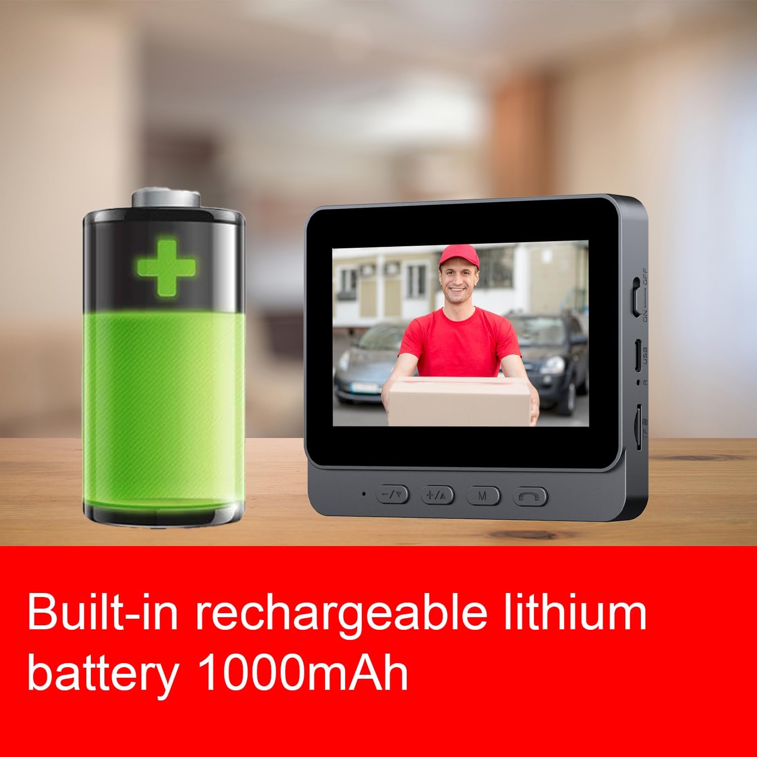 Tkmars Videocitofono Wireless Esterno 1080P con Schermo 4.3" - immagine 6